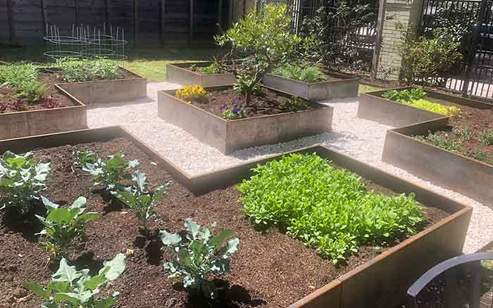 Corten Steel Raised Garden Planters