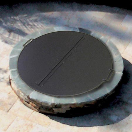 Fire Pit With A Lid Or Snuffer Cover, Flat Fire Pit Covers