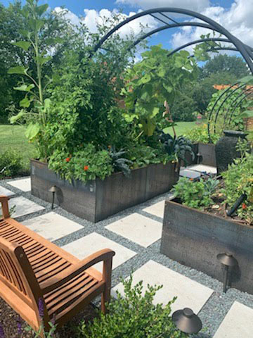 Custom Raised Corten Planter Beds