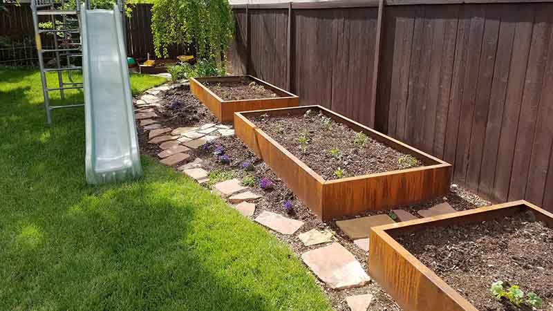 Custom Corten Weathering Steel Planters 