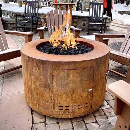 Weathering Steel Round Fire Pit 