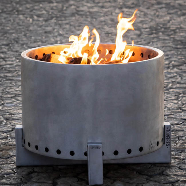 Round Corten Steel Smokeless Wood Burring Fire Pit